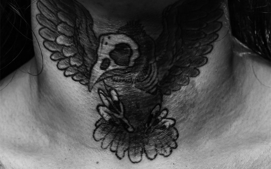 Front Neck Tattoo Ideas for Men