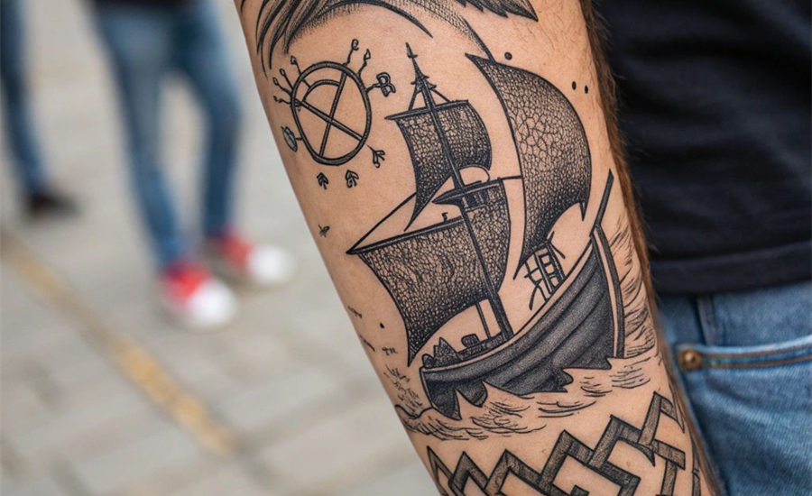 Viking Ship Tattoos